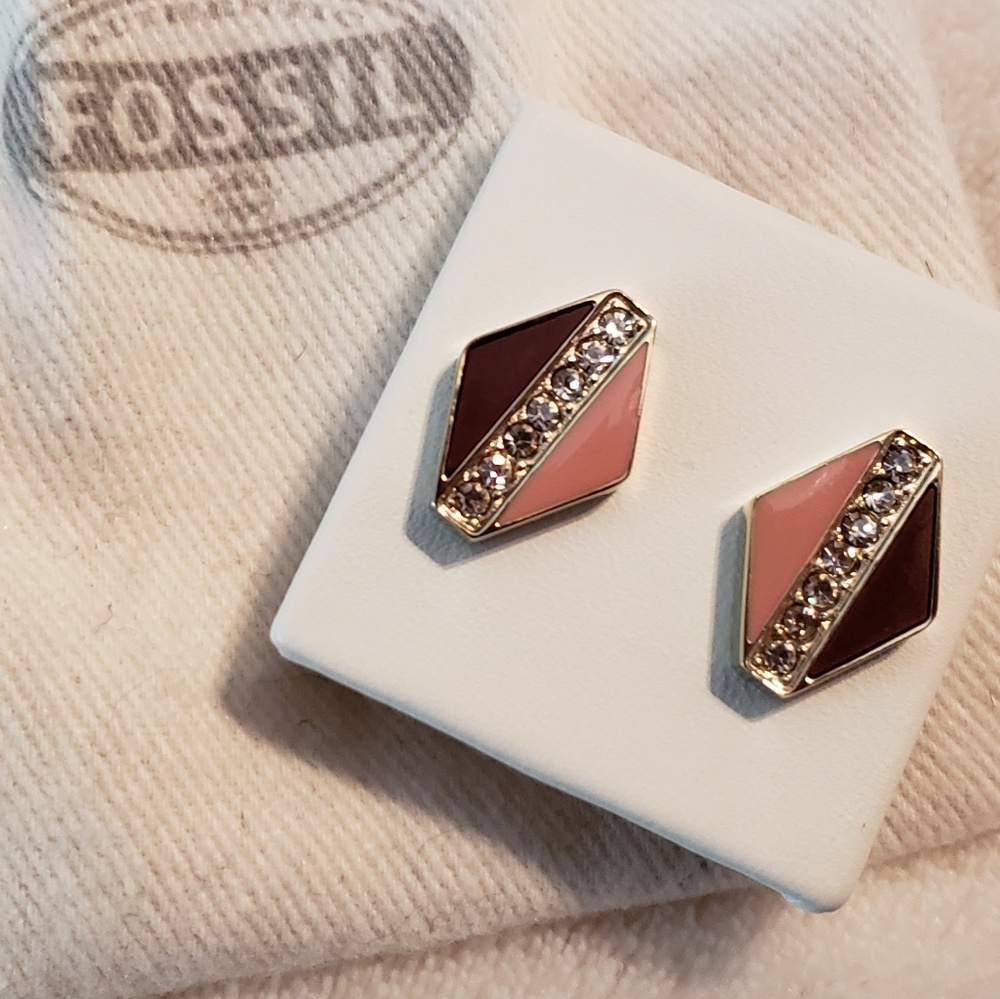 Fossil stud earrings